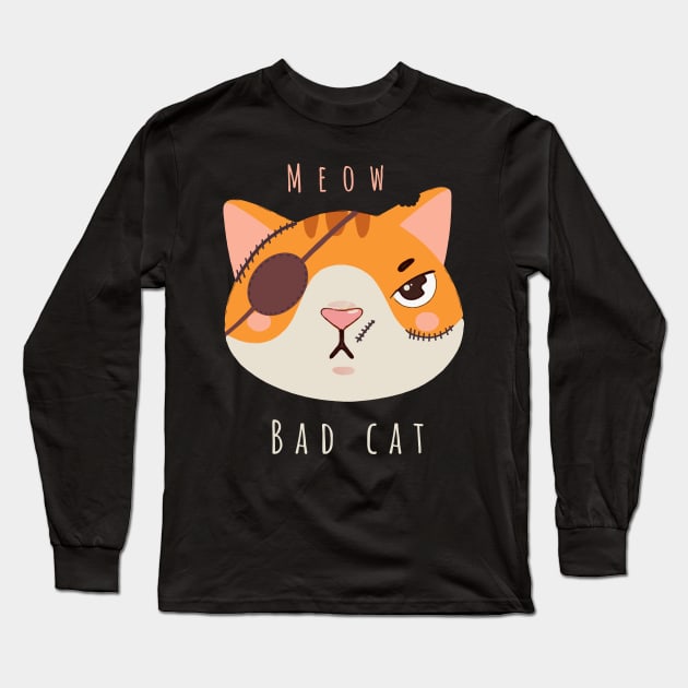 Bad cat Long Sleeve T-Shirt by Collagedream